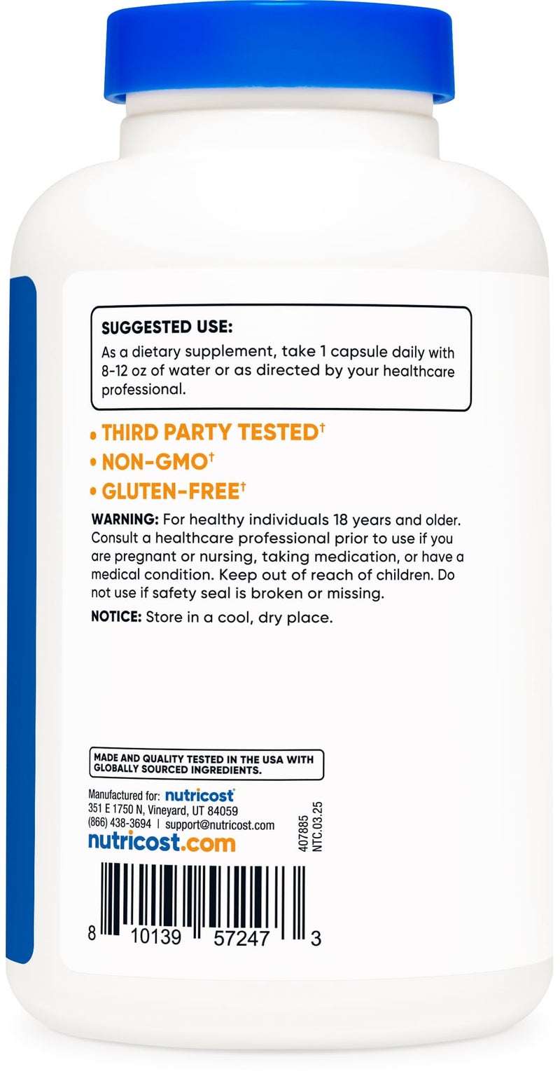 Nutricost Siberian Eleuthero 500mg, 240 Capsules - Eleutherococcus Senticosus - Gluten Free & Non-GMO - Image 4